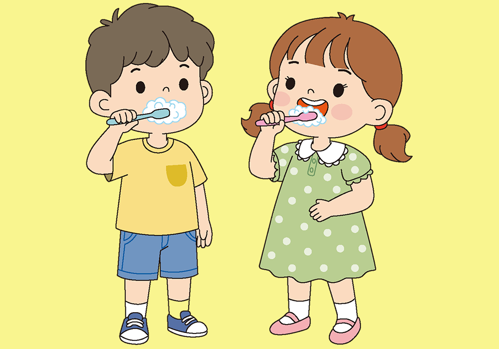 歯を磨く子ども