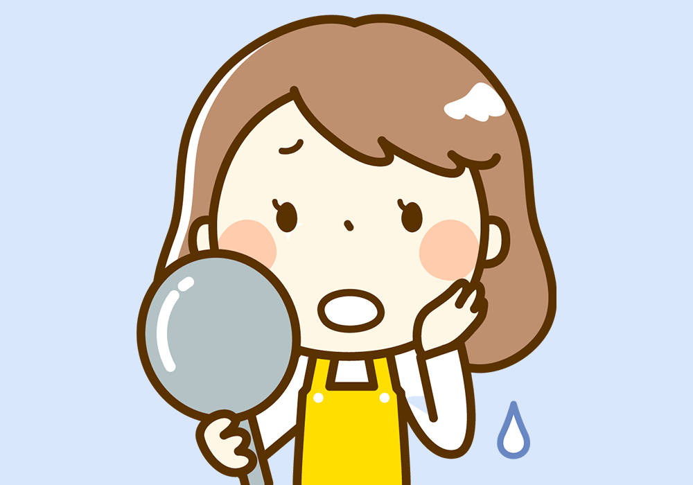 お口の中をみる女性